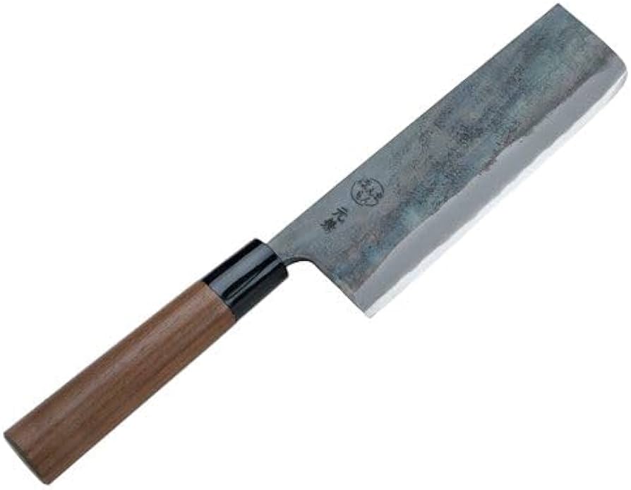 Amazon | 包丁 土佐火造り鍛造黒打 菜切 青紙スーパー 165mm